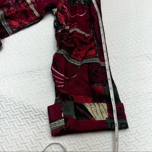 VINTAGE❤️LESLIE Belle Two Piece Burgundy Suit Size XL - Picture 14 of 16